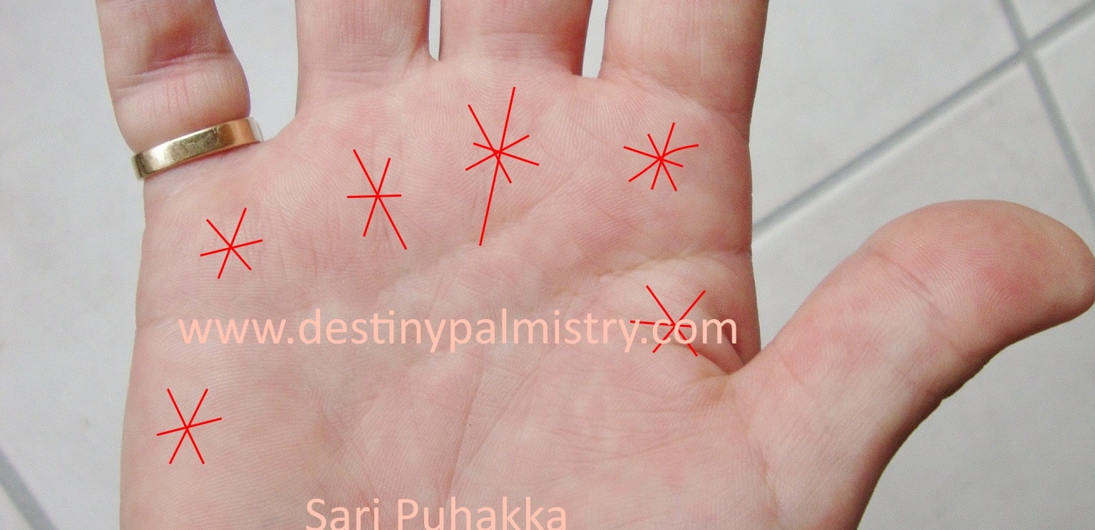 star lines, palmistry star meanings