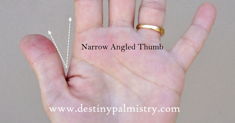 narrow angled thumb meaning in palmistry