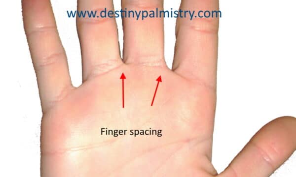 finger spacing in palmistry