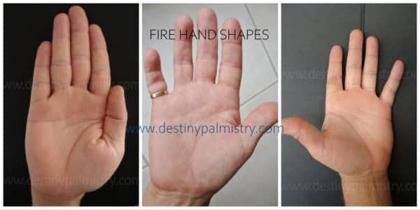 types of fire hand, destiny palmistry