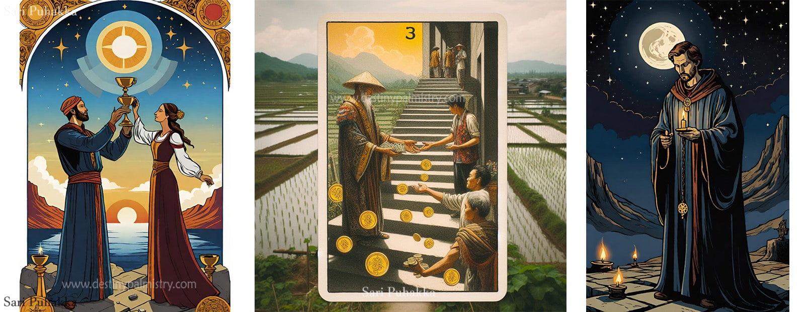 three pentacles mean success, cover image for destiny palmistry